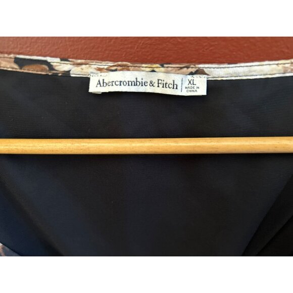 Abercrombie & Fitch Women's Bohemian Babydoll Puff Sleeve Blouse Size XL Lyocell - Picture 3 of 6